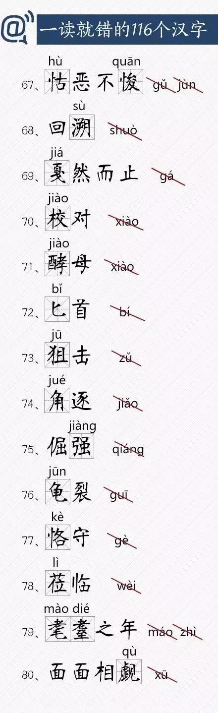 一读就错的116个汉字，快把正确读音教给孩子！_http://www.jidianku.com_教育资讯_第6张